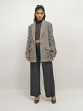 Blazer with embroidered patterns