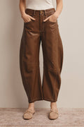 Faux Leather Wide-Leg Pants