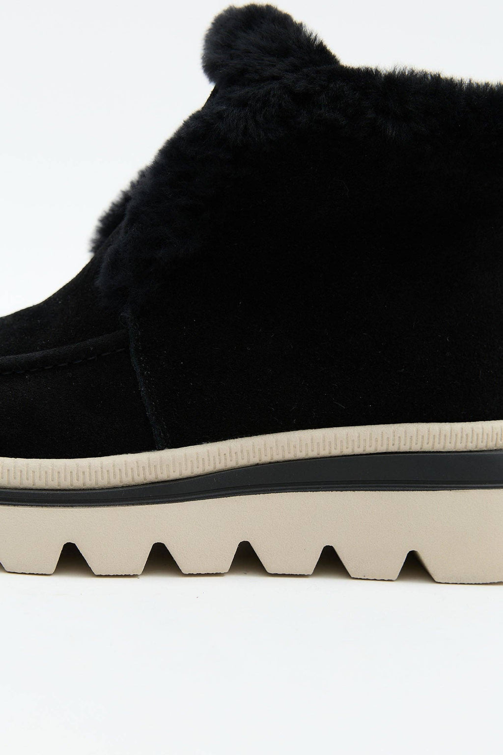 Suede Glavine Black fur lined booties