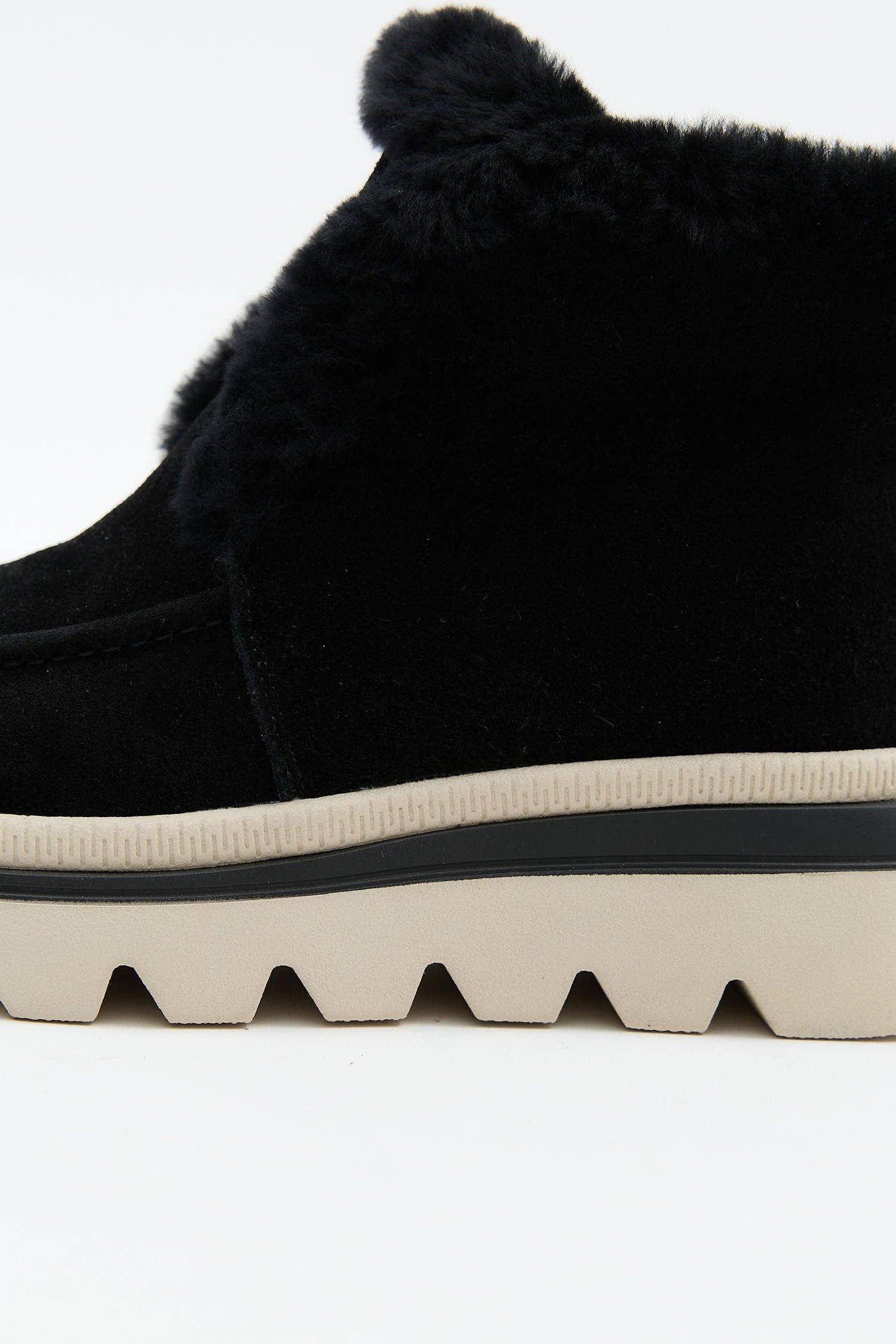 Suede Glavine Black fur lined booties