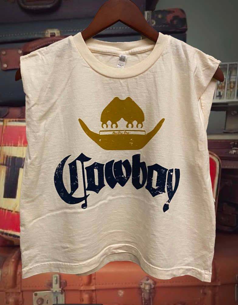 Cowboy Boxy Midriff Muscle top