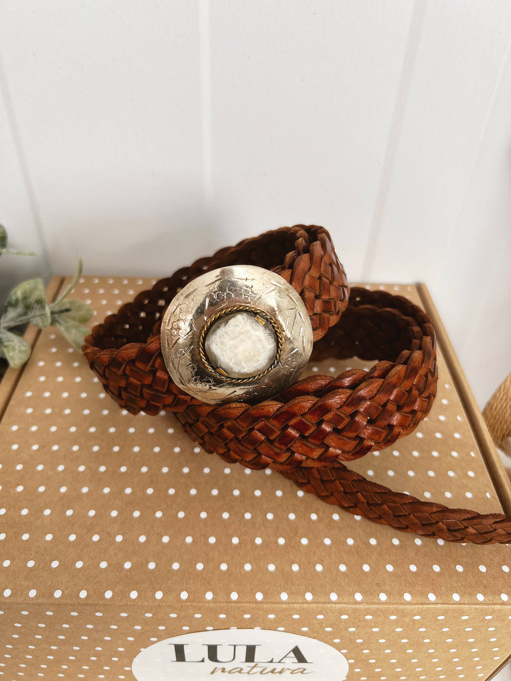 Neptune Brown Narrow Leather Belt