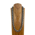 silver Navajo pearl with white stone beads Necklace
