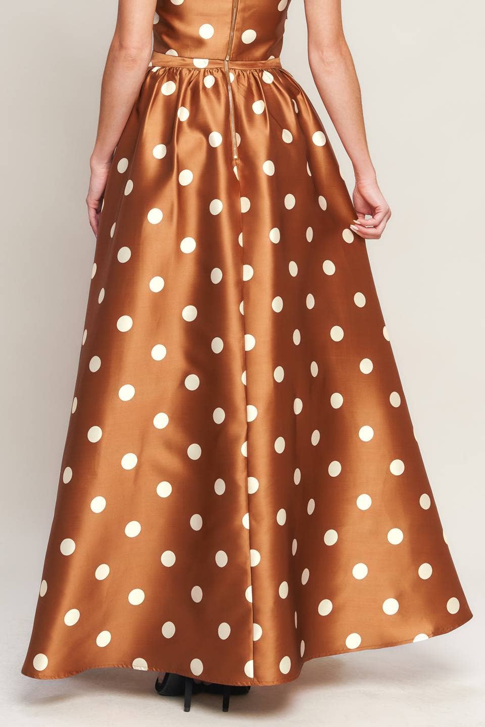Polka Dot full maxi skirt -