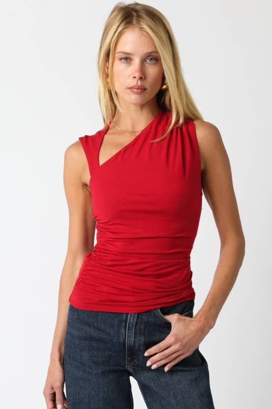 Mia Asymmetrical Ruched Top