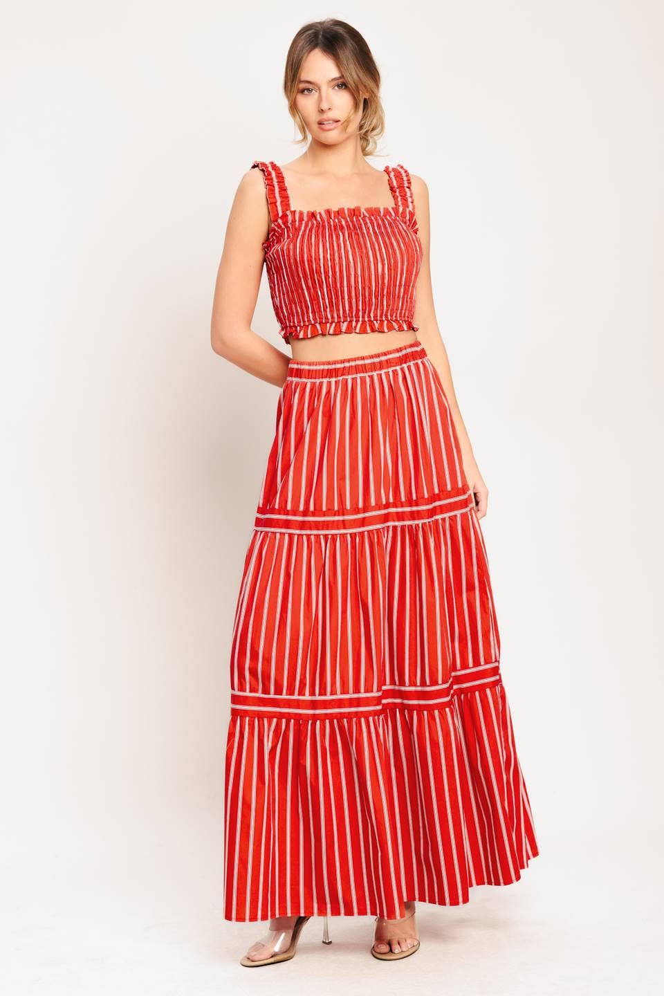 Striped maxi skirt