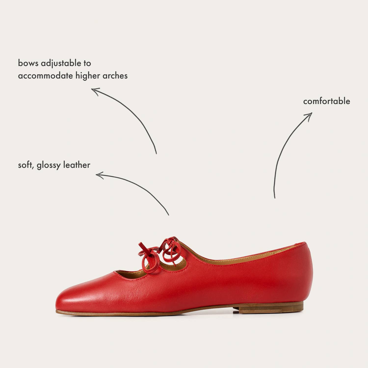 Shirley Ballerina, marsala
