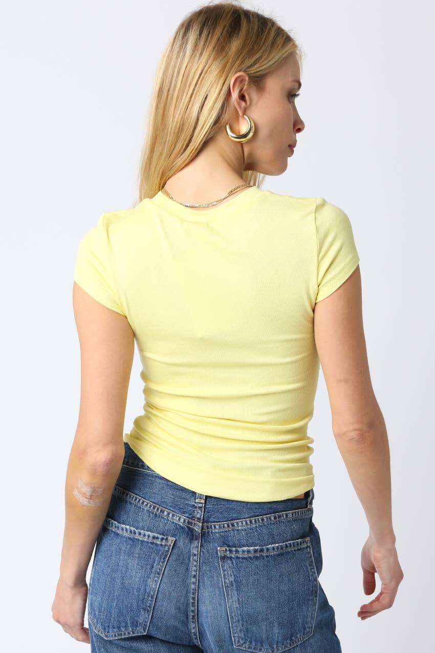 Serena Ribbed Cap Sleeve Top