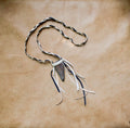 Buffalo Horn Necklace - Cream, Real Horn, Braided Necklace
