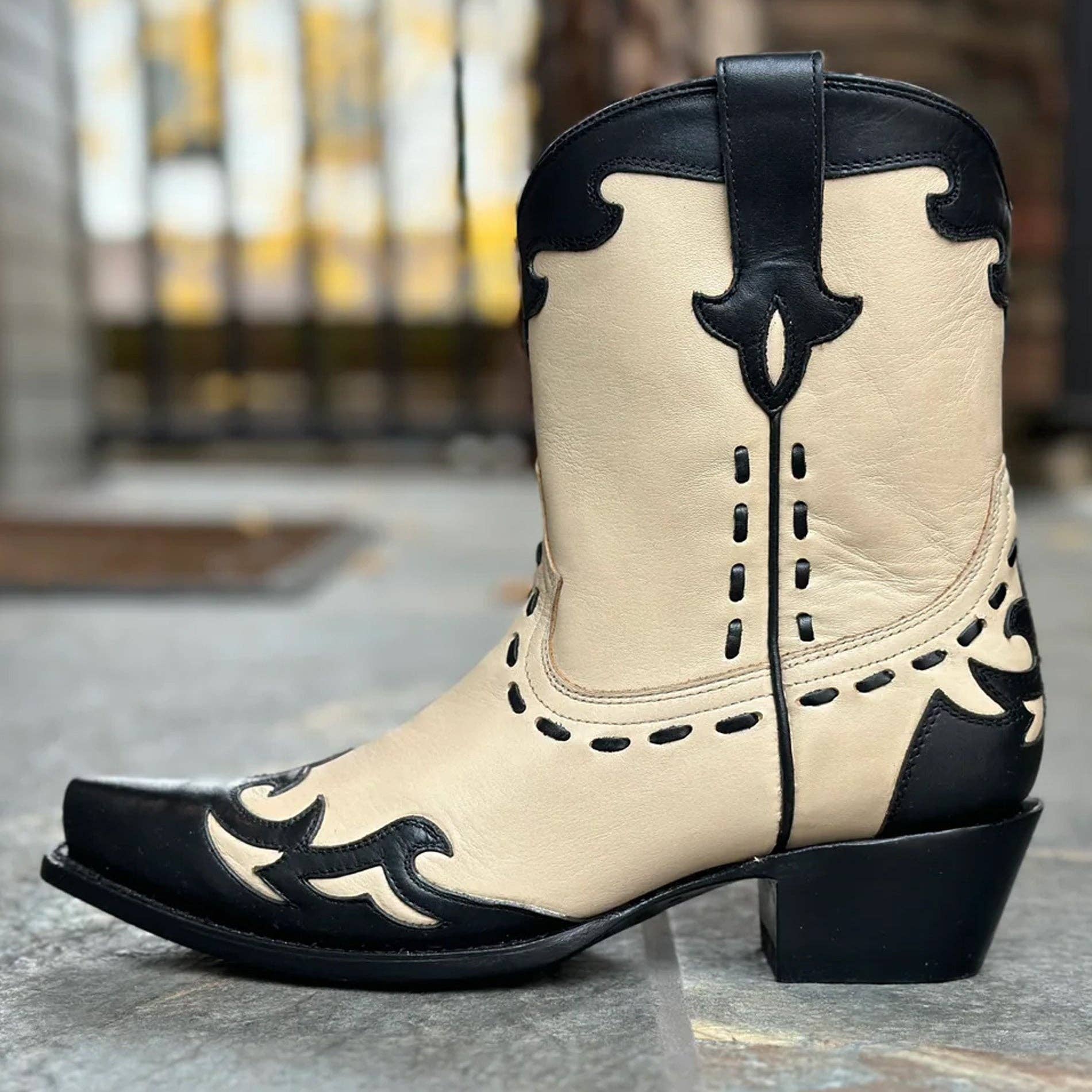 Cookies and Cream-Genuine Leather Boots