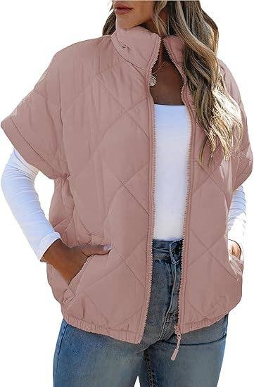 Short Sleeve Quilted Jacket