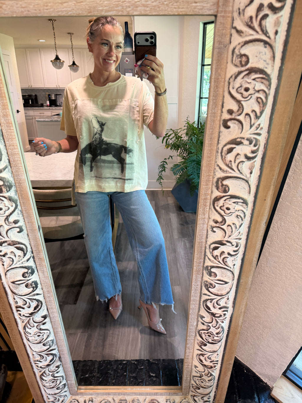Rodeo Rider Patchwork Oversized T