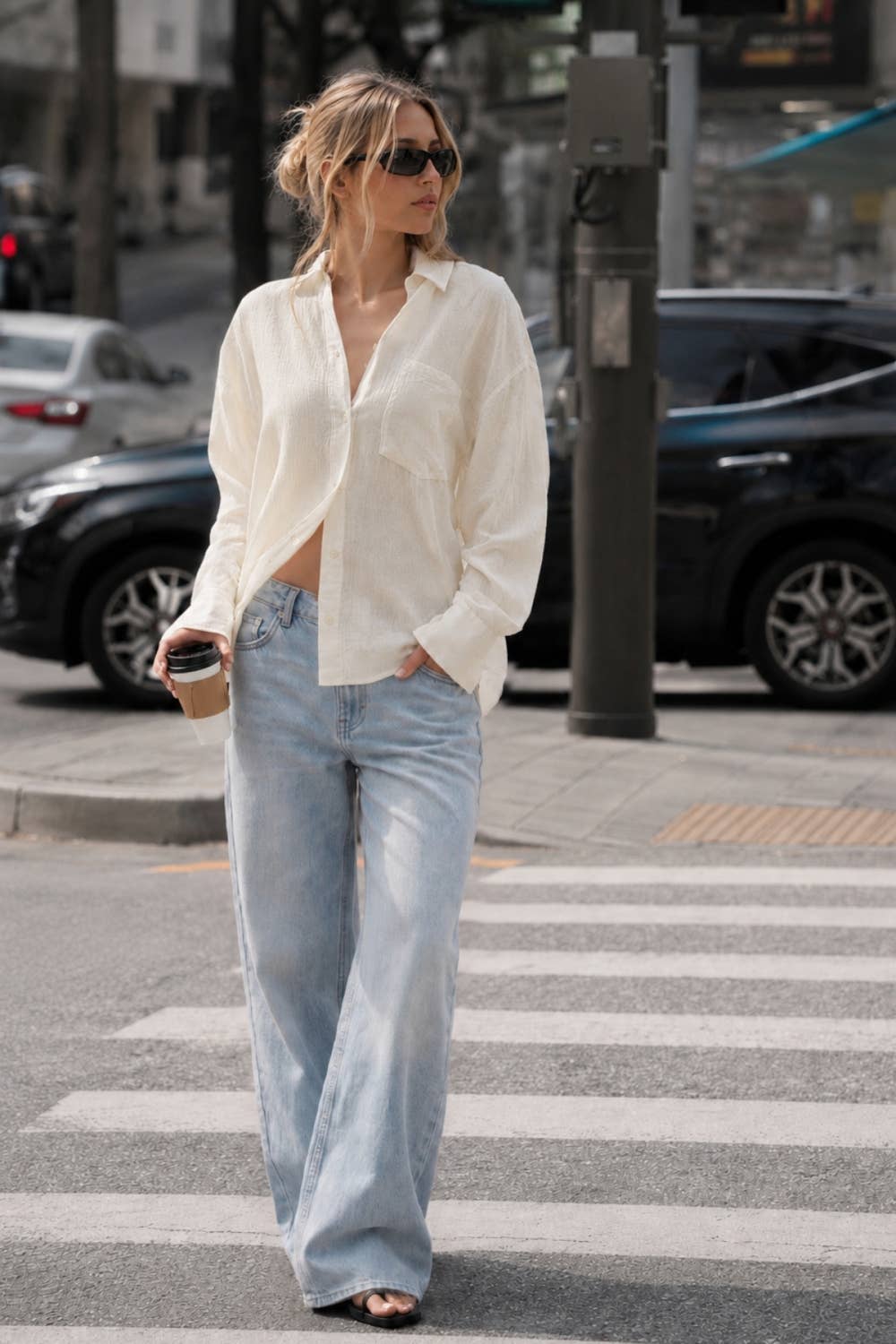 Soft Drape Button Down Shirt