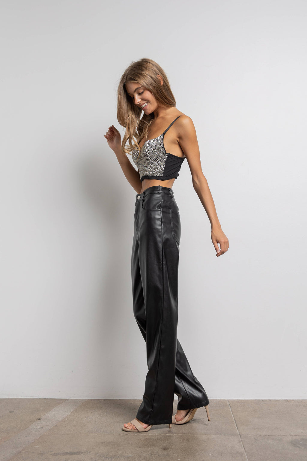 Rhinestone bustier top