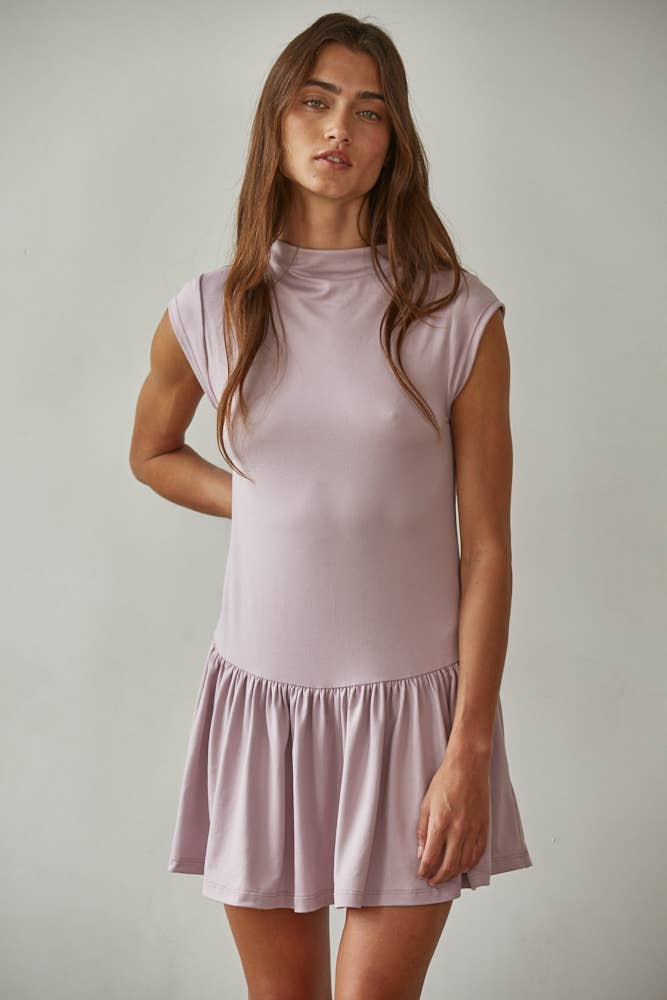 Knit Cap Sleeve Dress