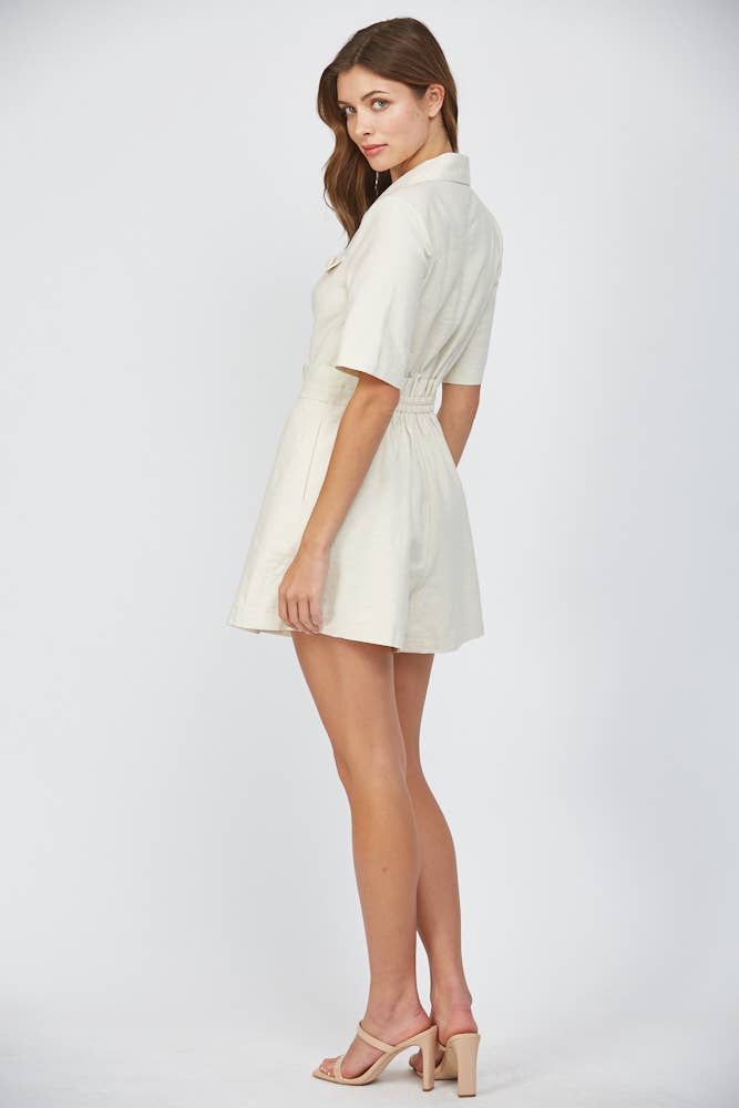 Sophia Linen Romper