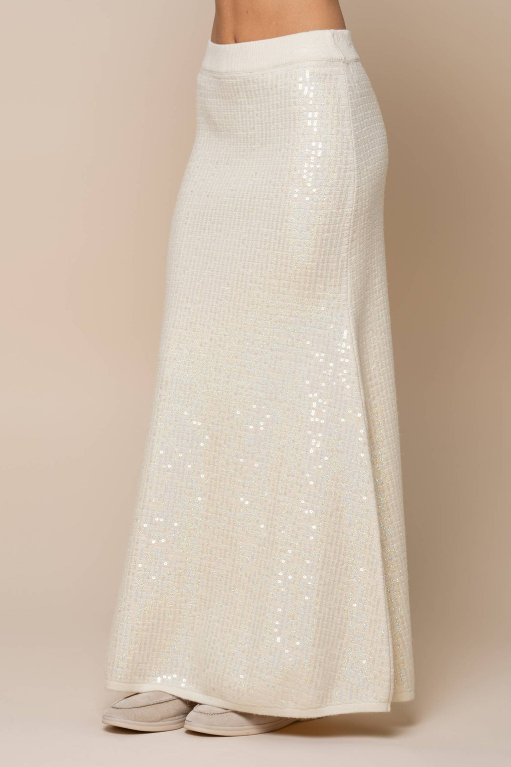 Sequin Maxi Knit Skirt