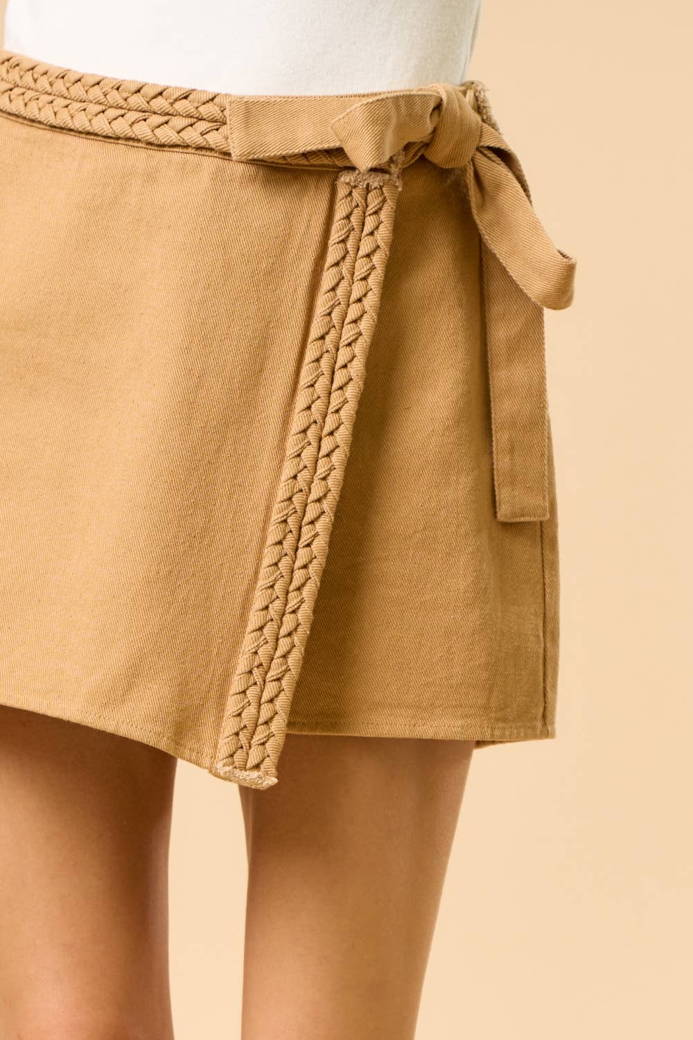 Skort with Knot Detail Band