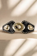 Atlas leather sash belt, Black