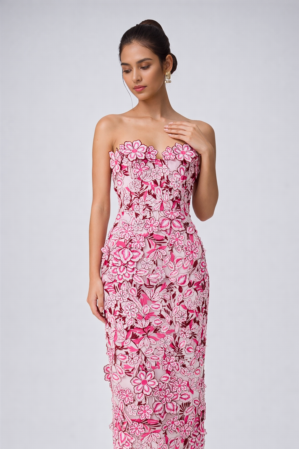 Floral Embroidered Midi Dress-FINAL SALE ITEM