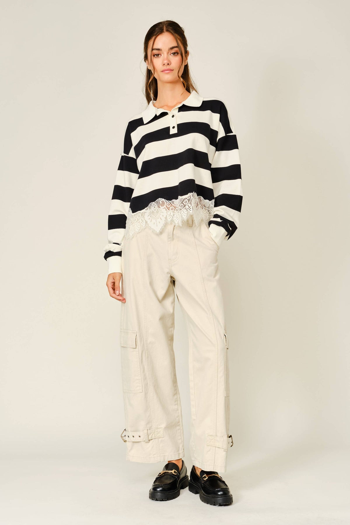 CARGO PANTS WITH BELTED LEG