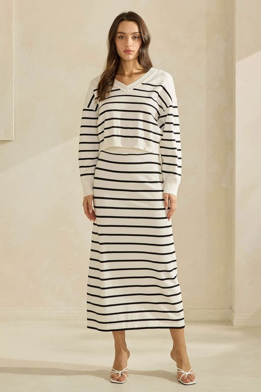 Striped Sweater Set