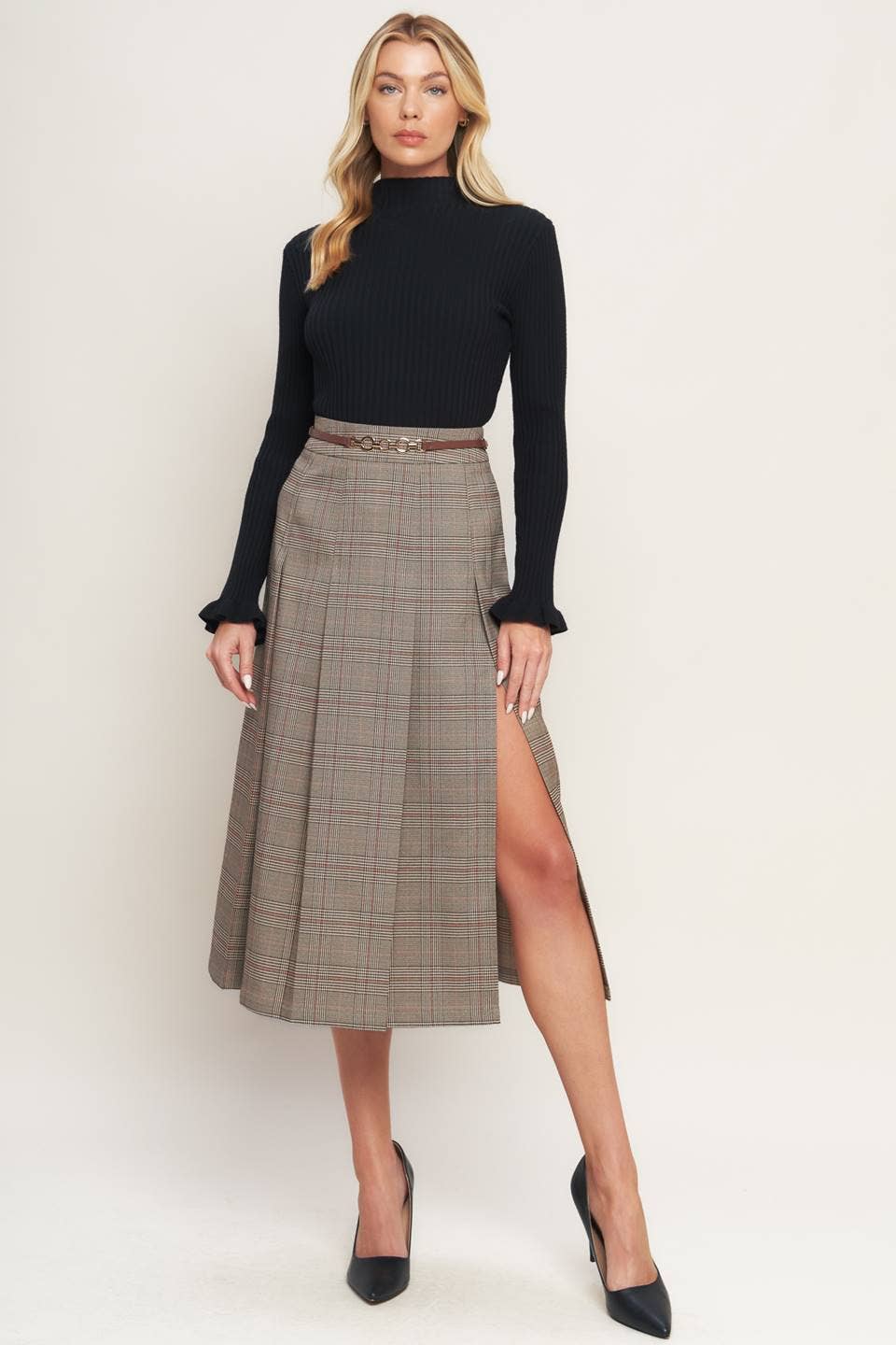 Woven Midi Skirt