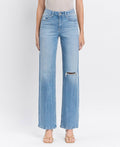 HIGH RISE SLIM WIDE JEANS