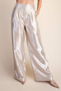 High-Waist Pleated Pants