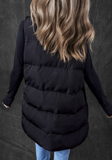 Windproof Full Zipper Puffer Vest