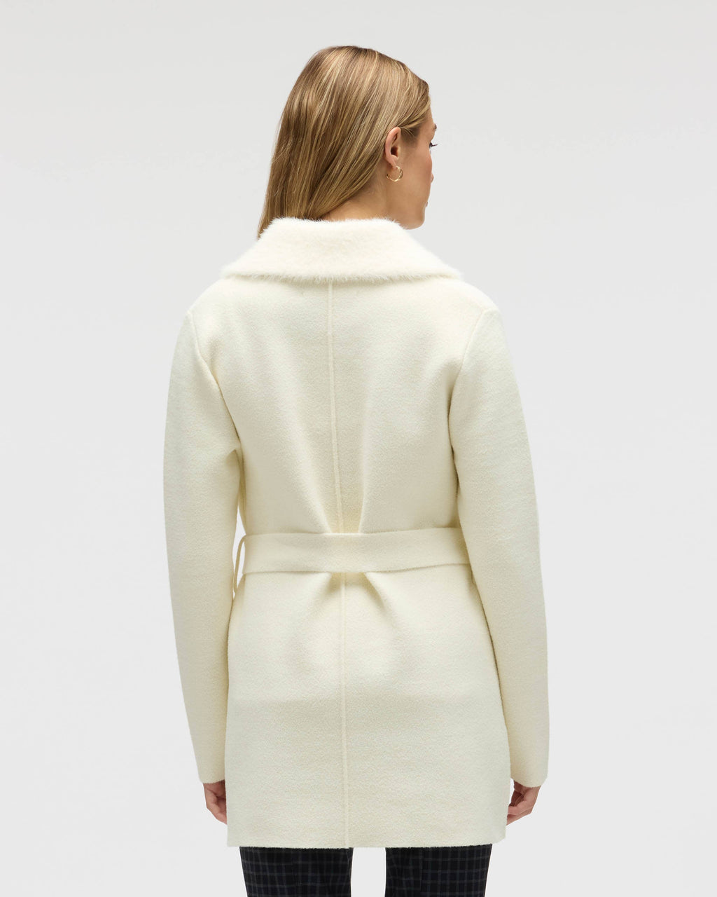MINK EYELASH BELTED COATIGAN JACKET
