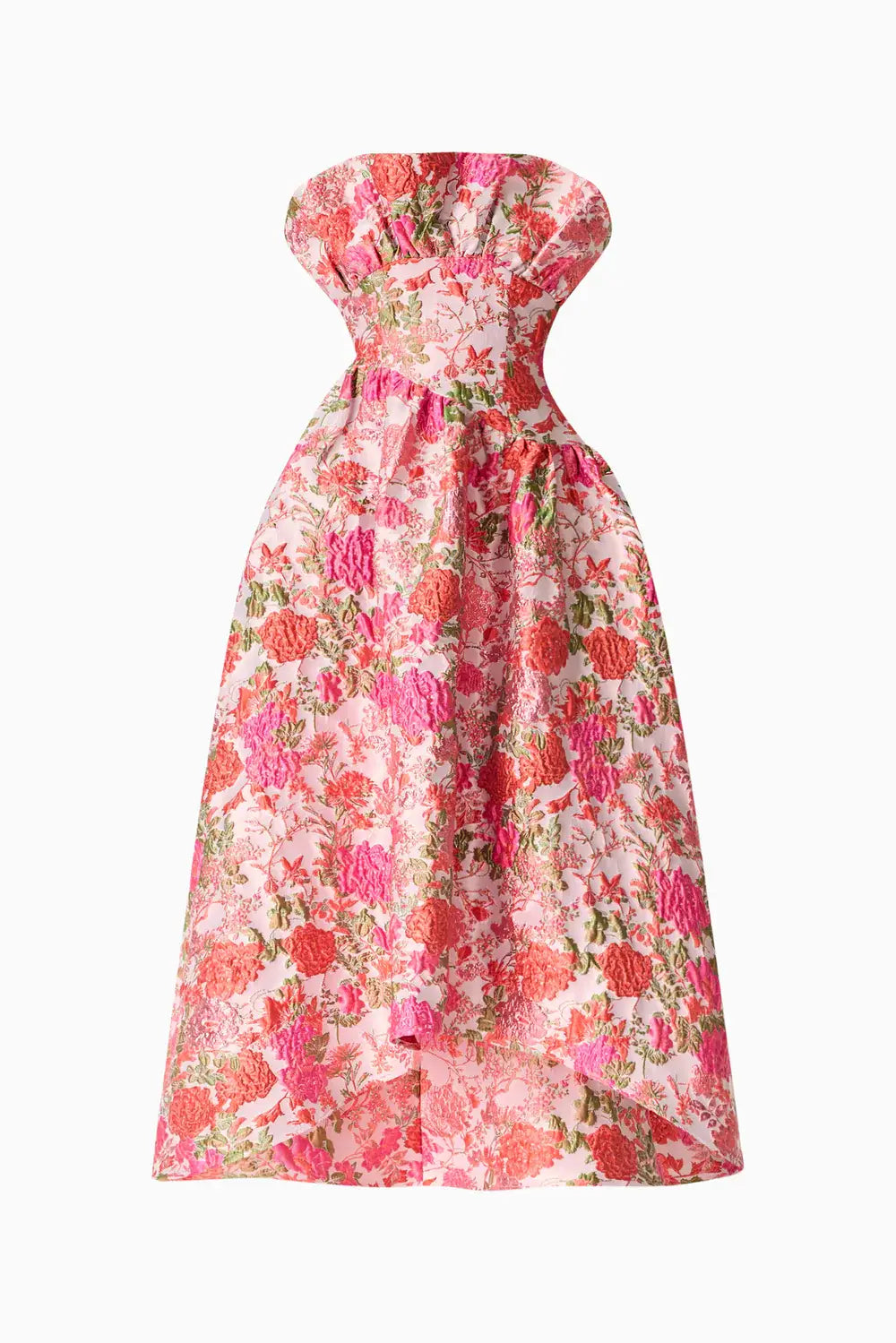 Jacquard High-Low Midi Dress-FINAL SALE ITEM