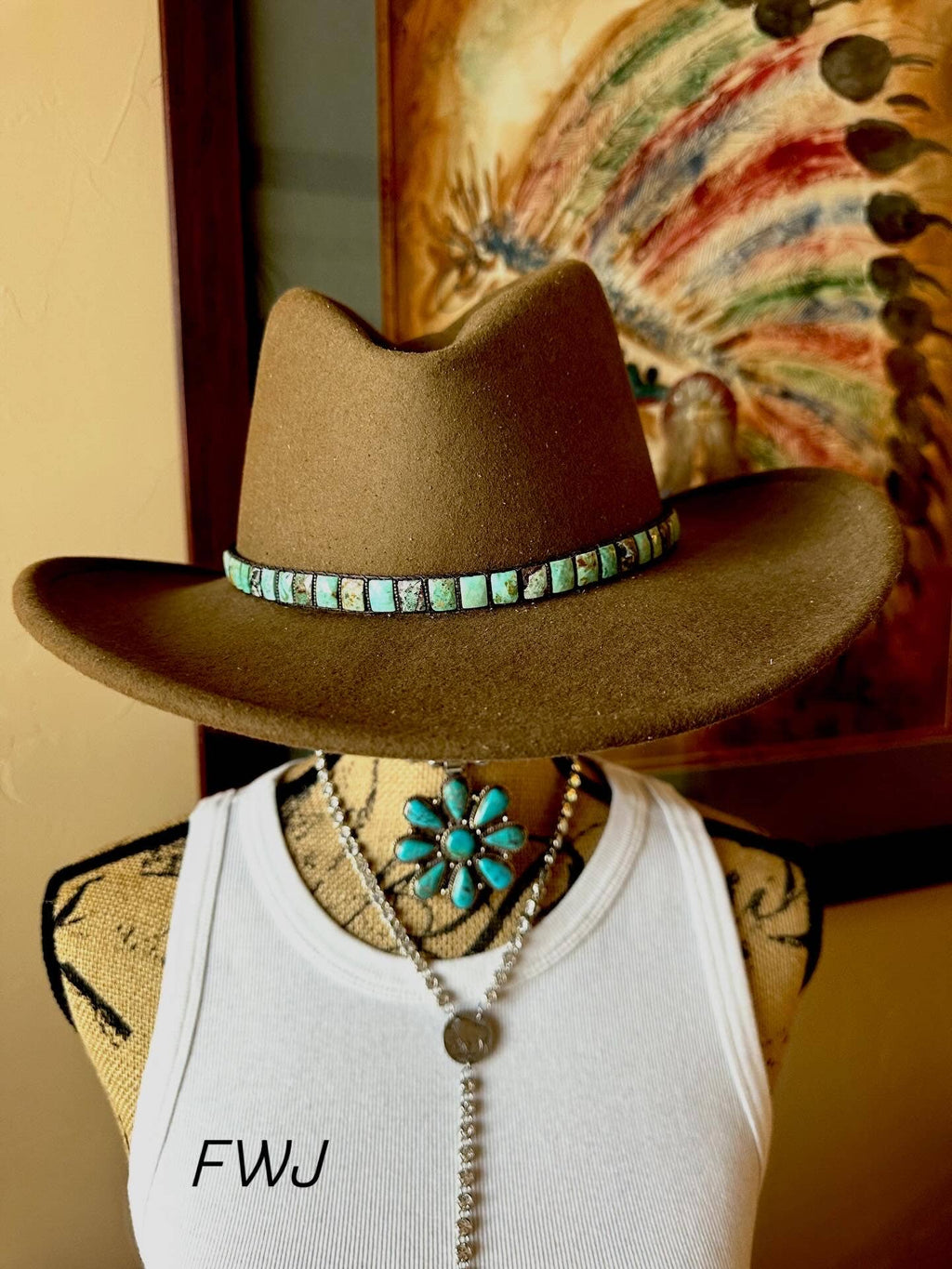 Blue Mesa; Peruvian Turquoise Hatband