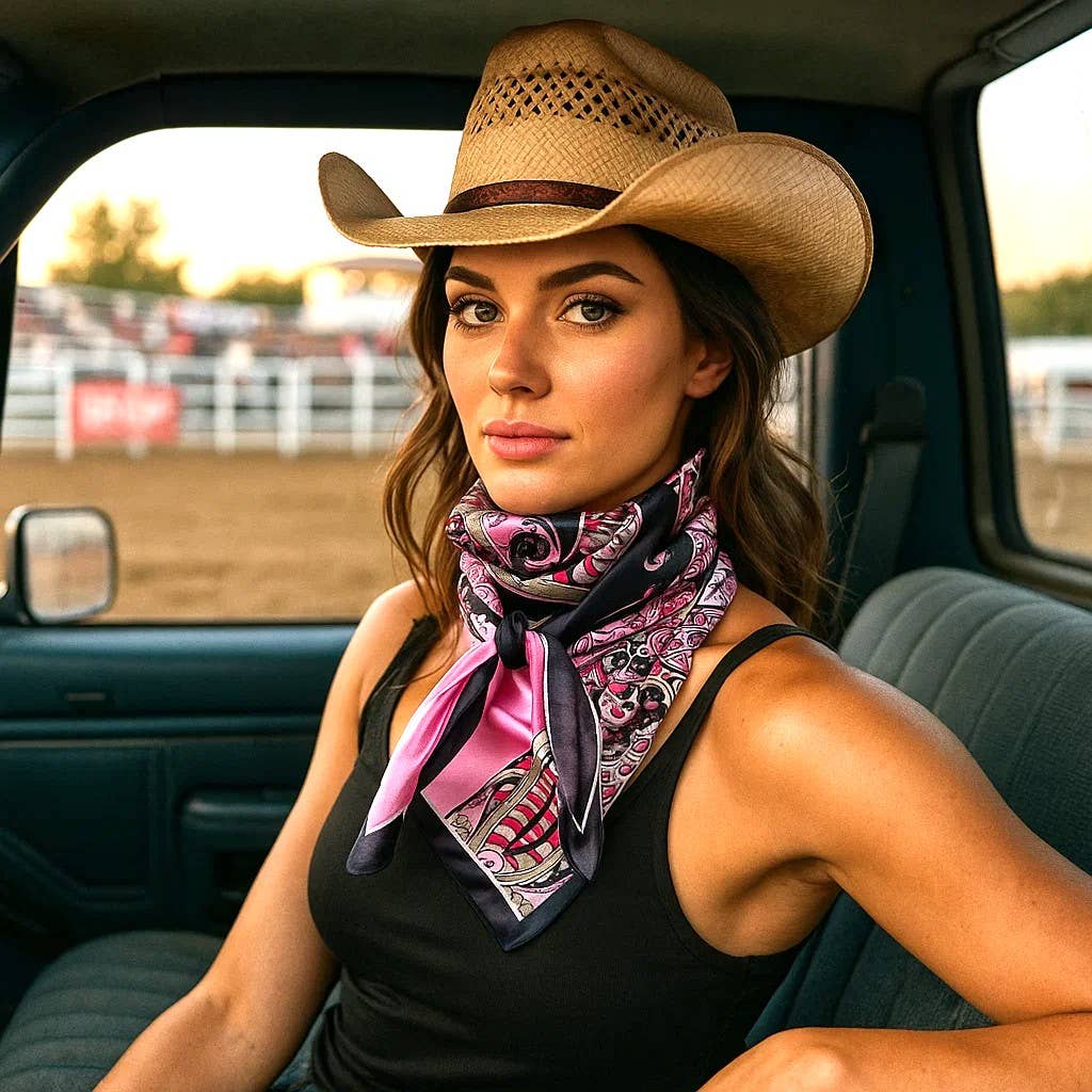 Pink and Black Wild Rag / Scarf
