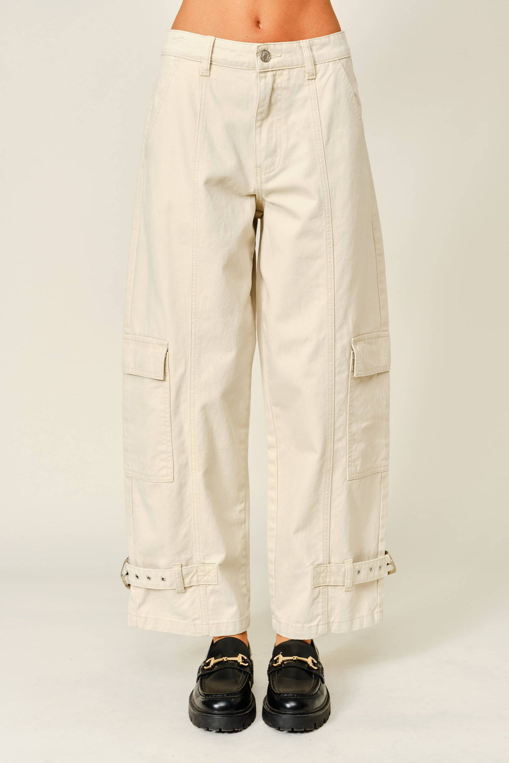 CARGO PANTS WITH BELTED LEG