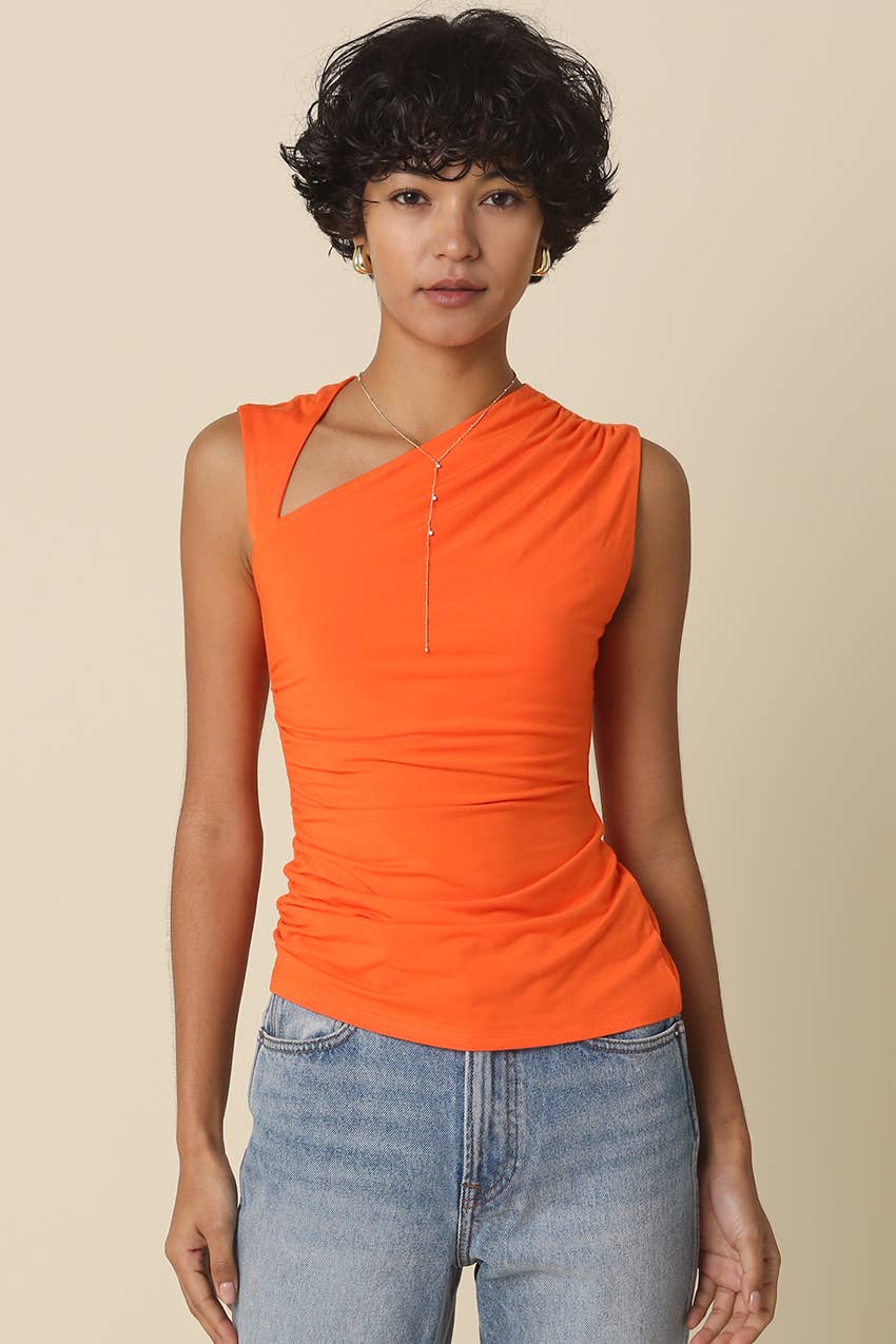 Mia Asymmetrical Ruched Top
