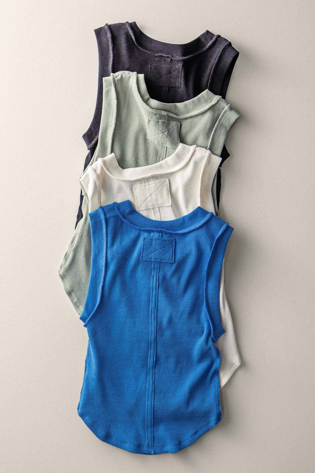 Ribbed Slim Fit Sleeveless Tank Top