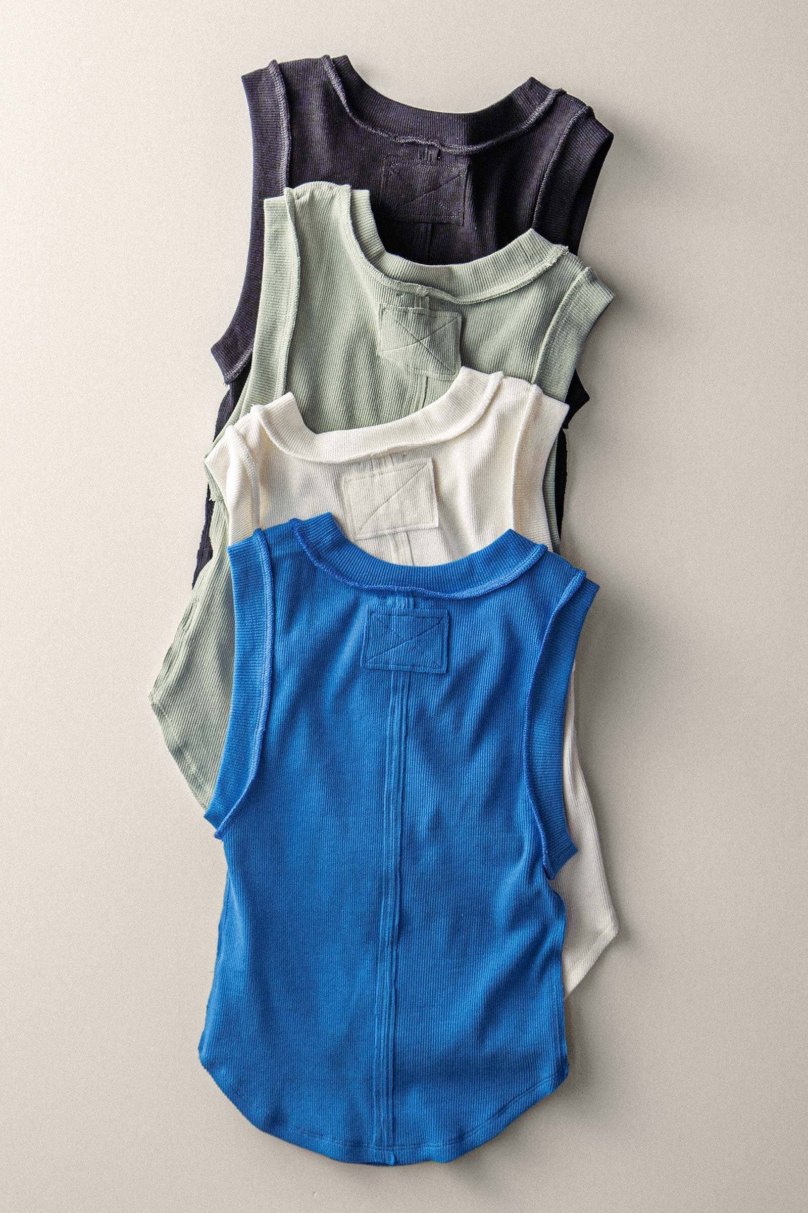 Ribbed Slim Fit Sleeveless Tank Top