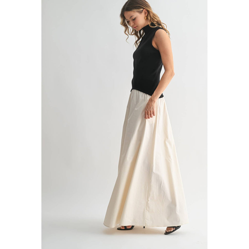 MOCK NECK MAXI DRESS