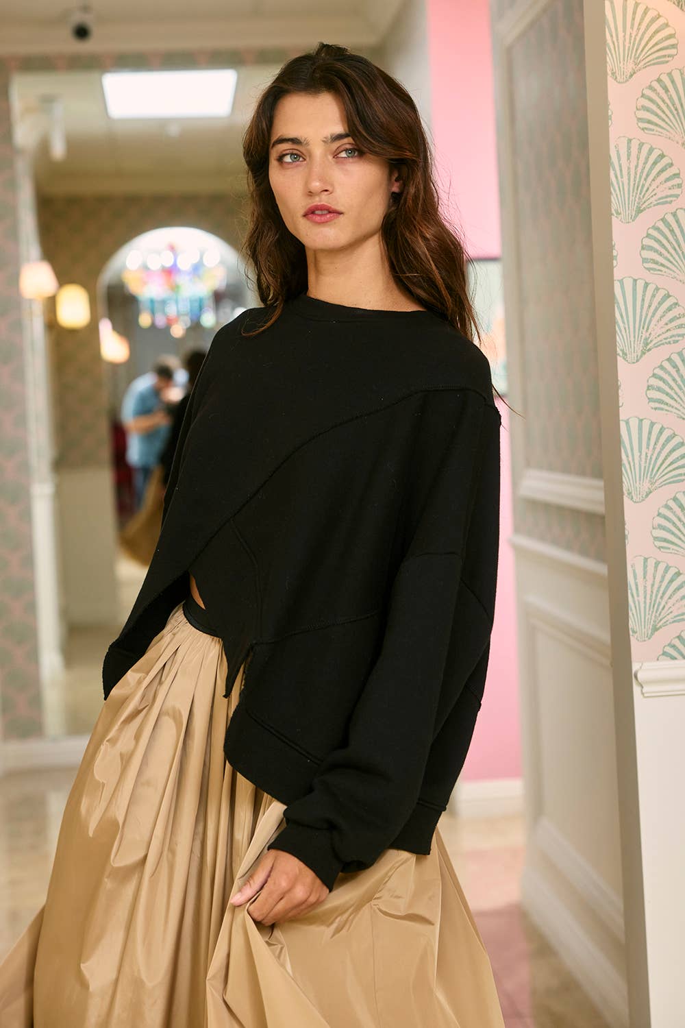 Asymmetric Hem Sweatshirt