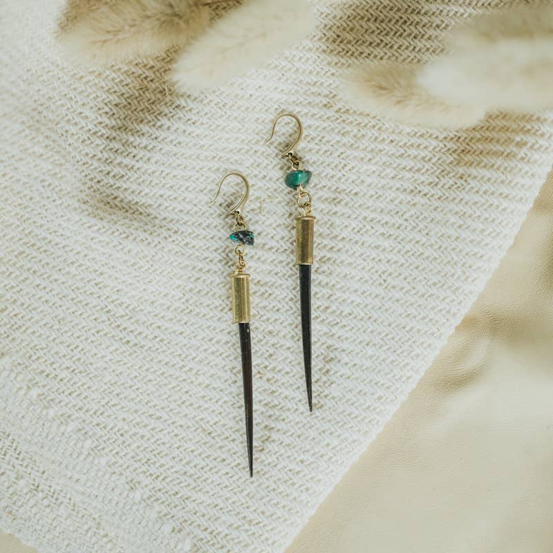 Yellowstone Beth Dutton Quill Earrings // Turq Hook Variant
