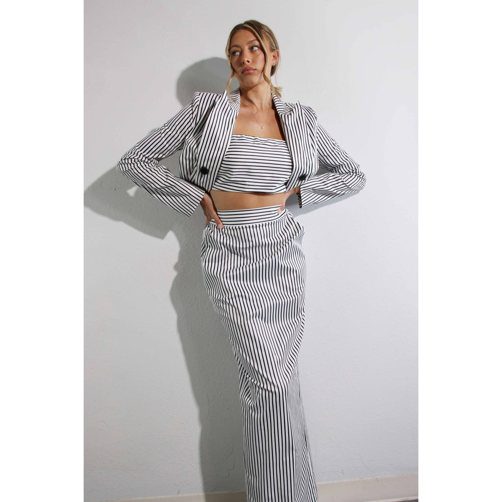 3 PCS SATIN SKIRT SET