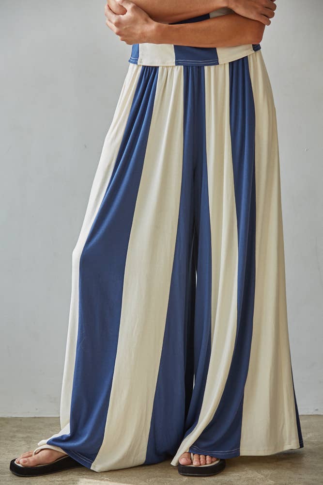 Jewel Striped Wide Leg Pant set