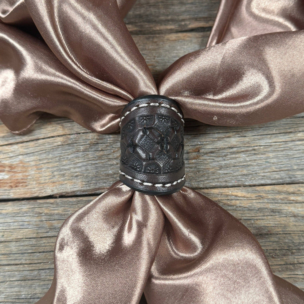 Tooled Leather Wild Rag Slides - Assorted