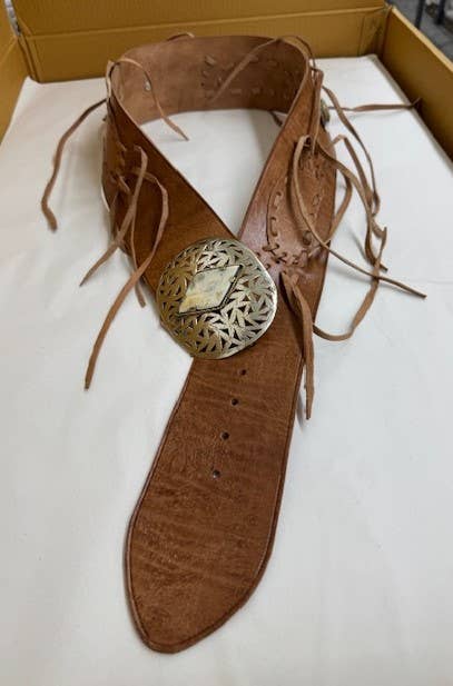 Fringe leather belt (large)
