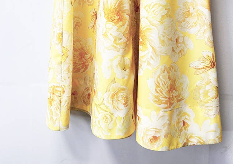 Lantern Sleeve Belted Dress
