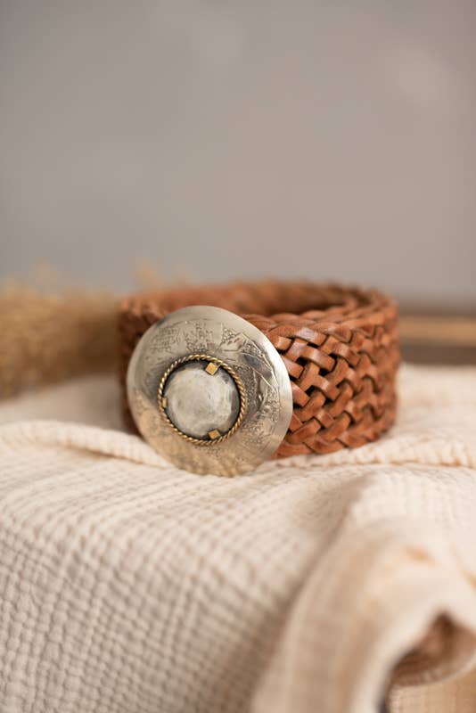 Neptune Brown Leather Belt