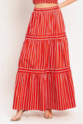 Striped maxi skirt