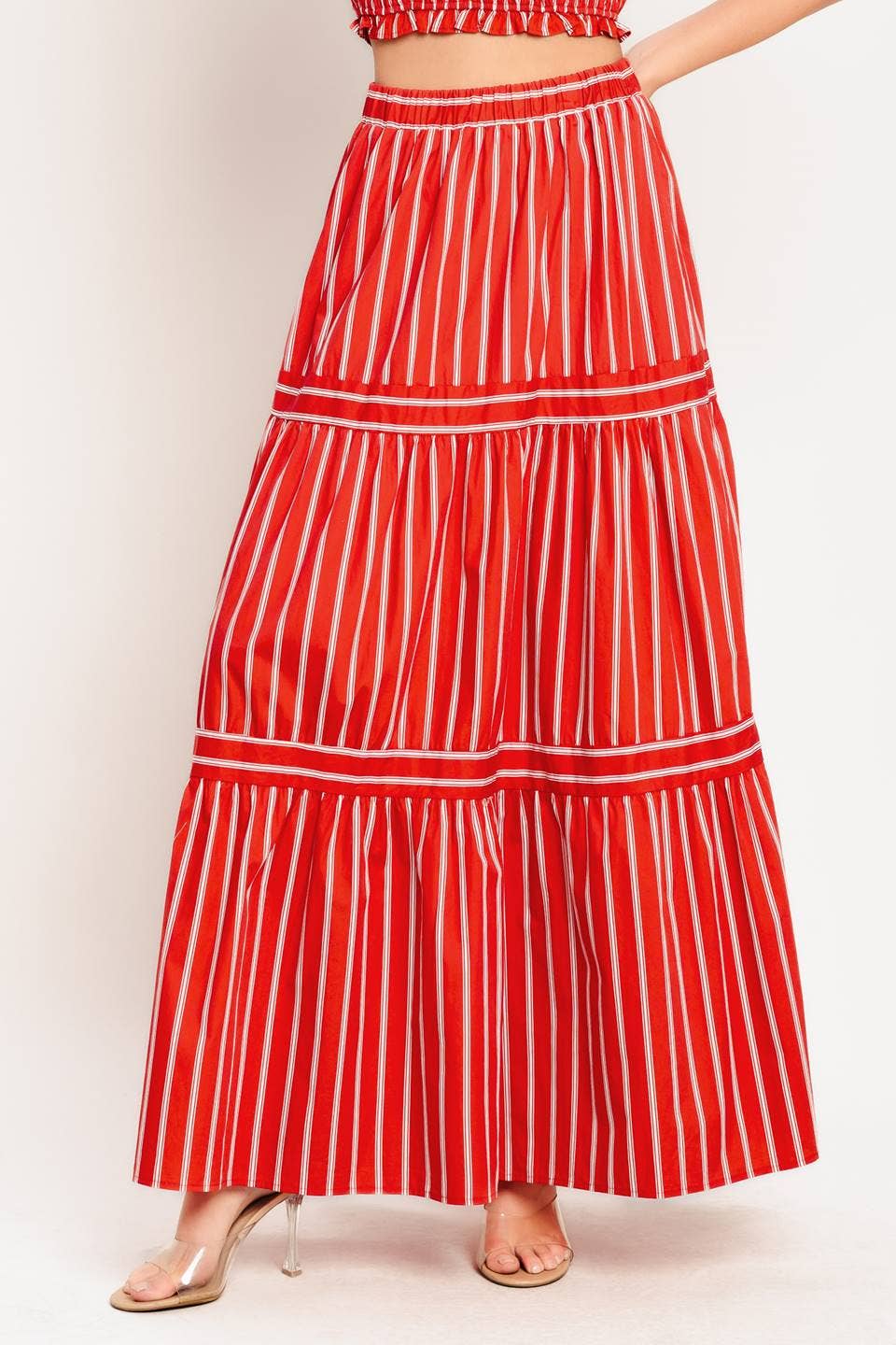 Striped maxi skirt