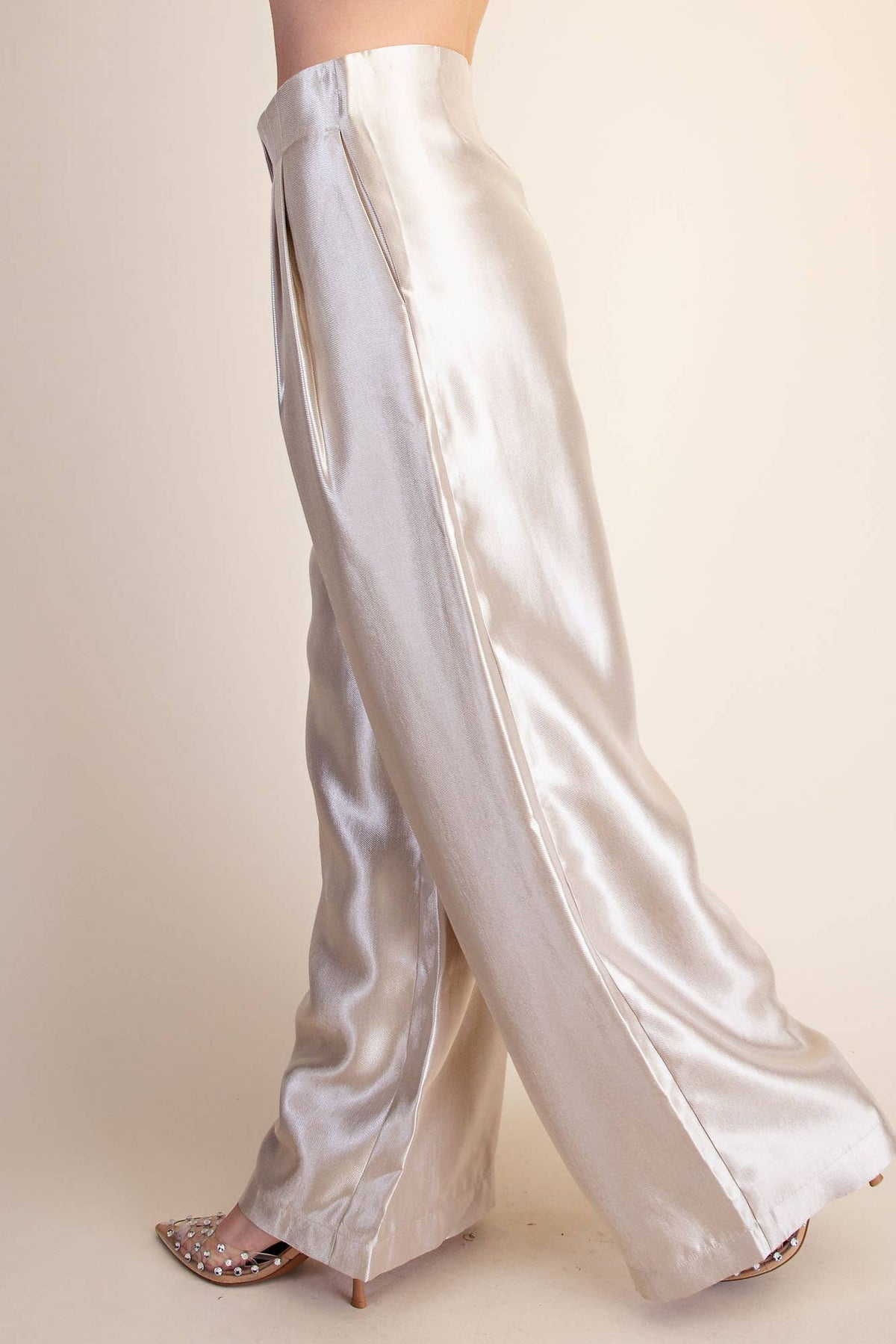 High-Waist Pleated Pants